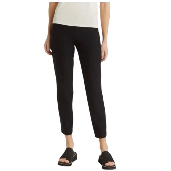 Eileen Fisher Pants - Eileen Fisher Stretch Crepe  Black Washable Slim Ankle Pants Size M